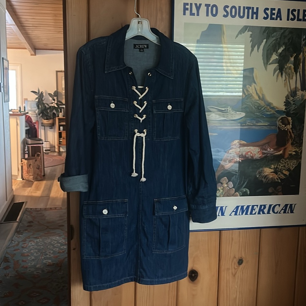 JCrew Harbour denim dress in indigo wash
